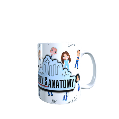 Taza - tazón Grey's Anatomy (FONDO DOCTORES)