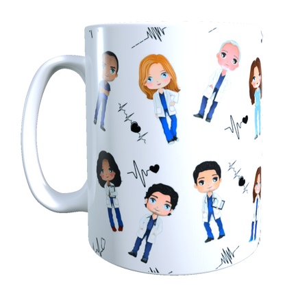 Taza - tazón Grey's Anatomy (FONDO DOCTORES)
