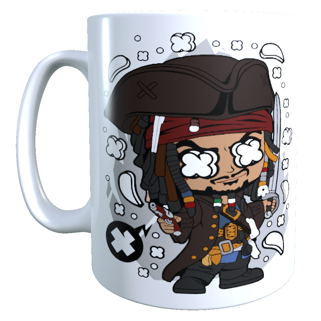 Taza - Tazón Piratas del Caribe, Jack Sparrow, Johnny Depp