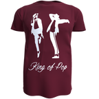 Polera Michael Jackson (100% Algodón) Bordó, King of Pop