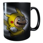 Taza - Tazón MAGICO Cambia Color - Super Mario - Pikachu