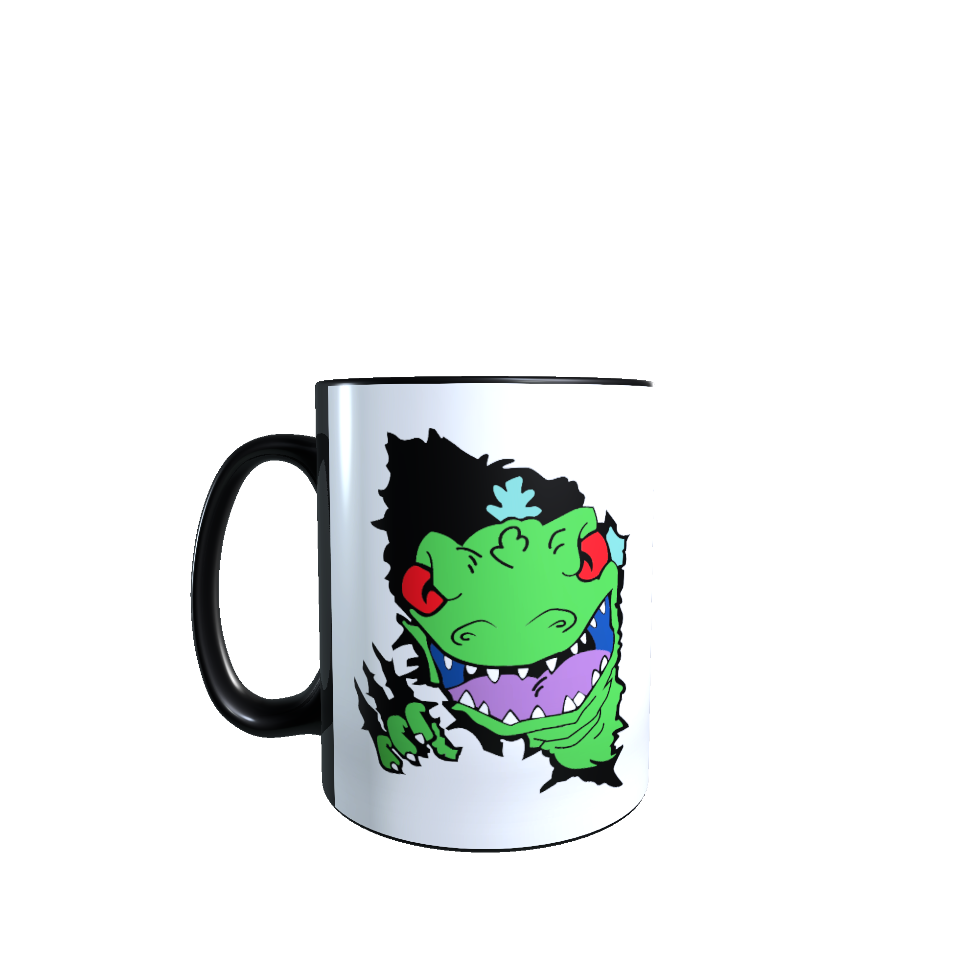 Taza - Tazón MAGICO Cambia Color - Reptar / Rugrats - Aventuras en Pañales