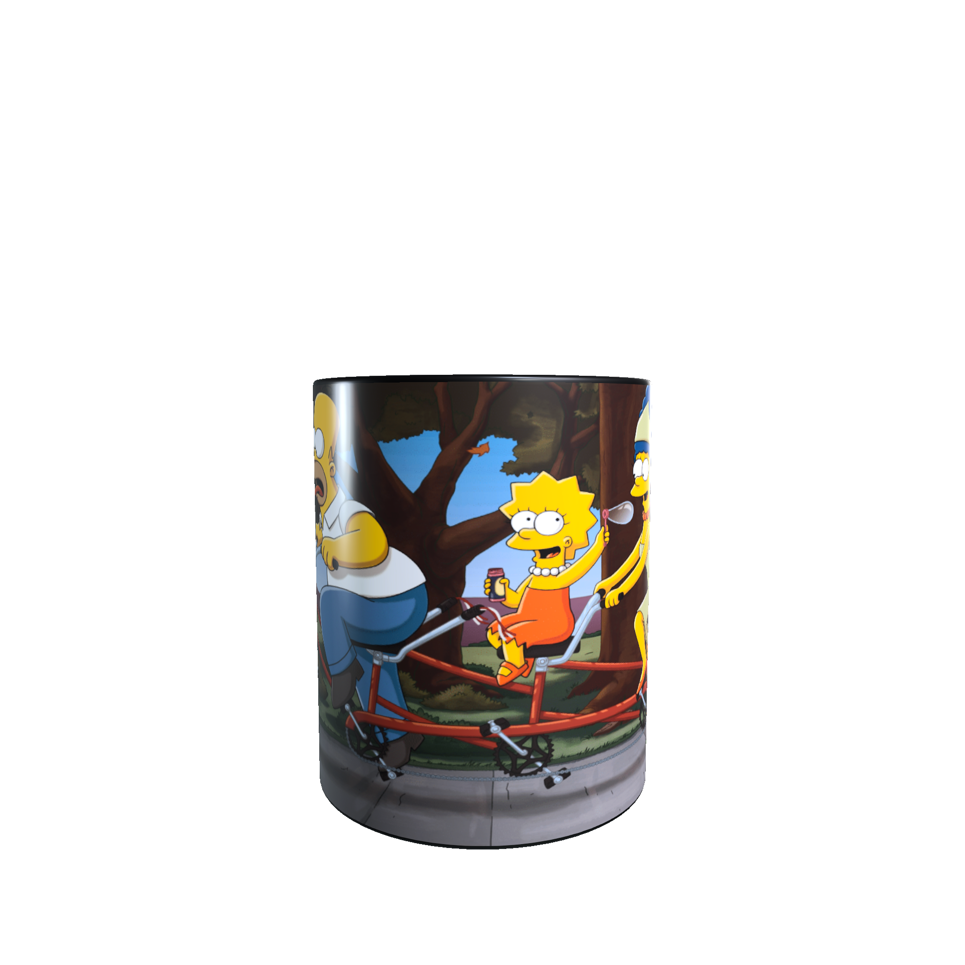 Taza - Tazón MAGICO Cambia Color -  Los Simpson (Bicicleta)