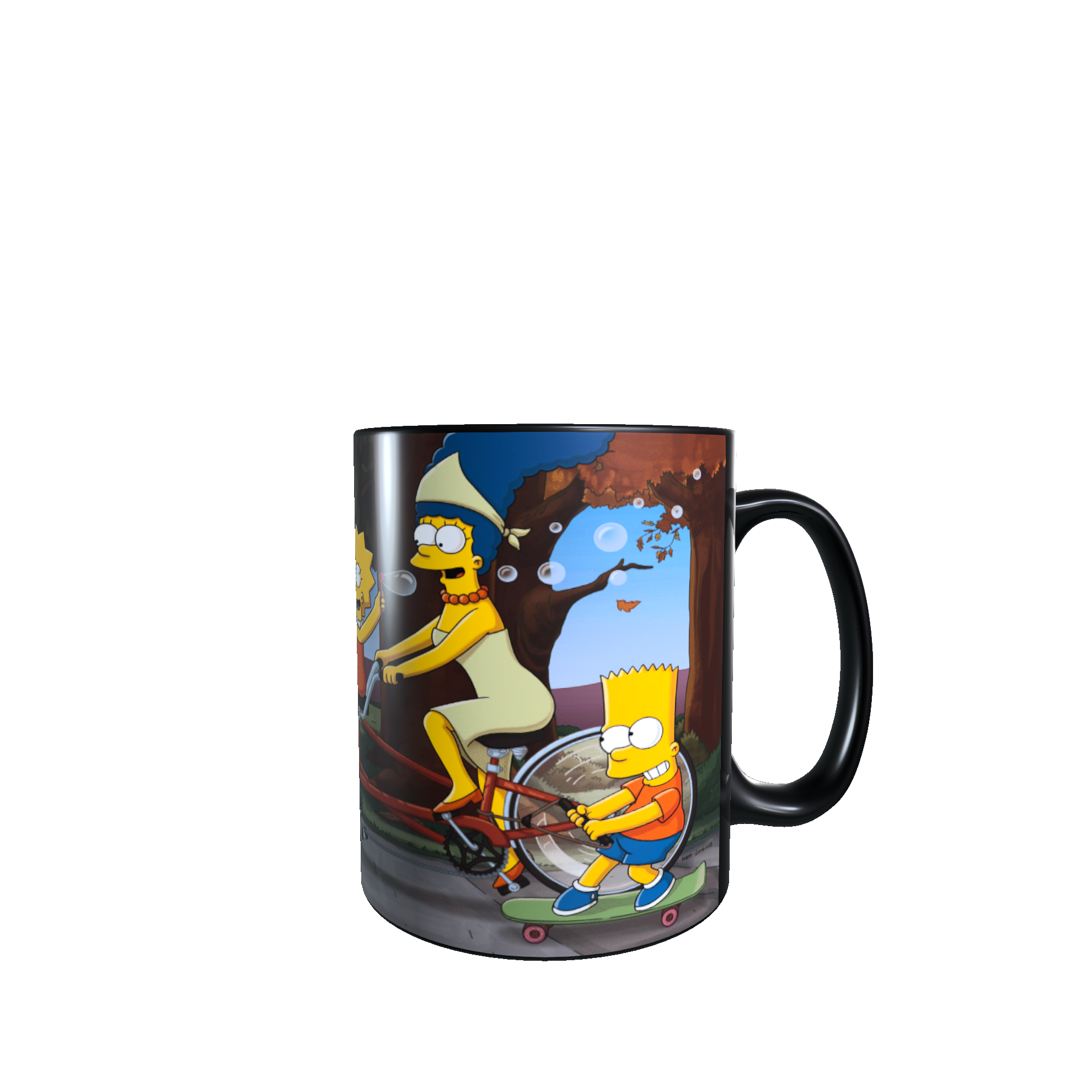 Taza - Tazón MAGICO Cambia Color -  Los Simpson (Bicicleta)