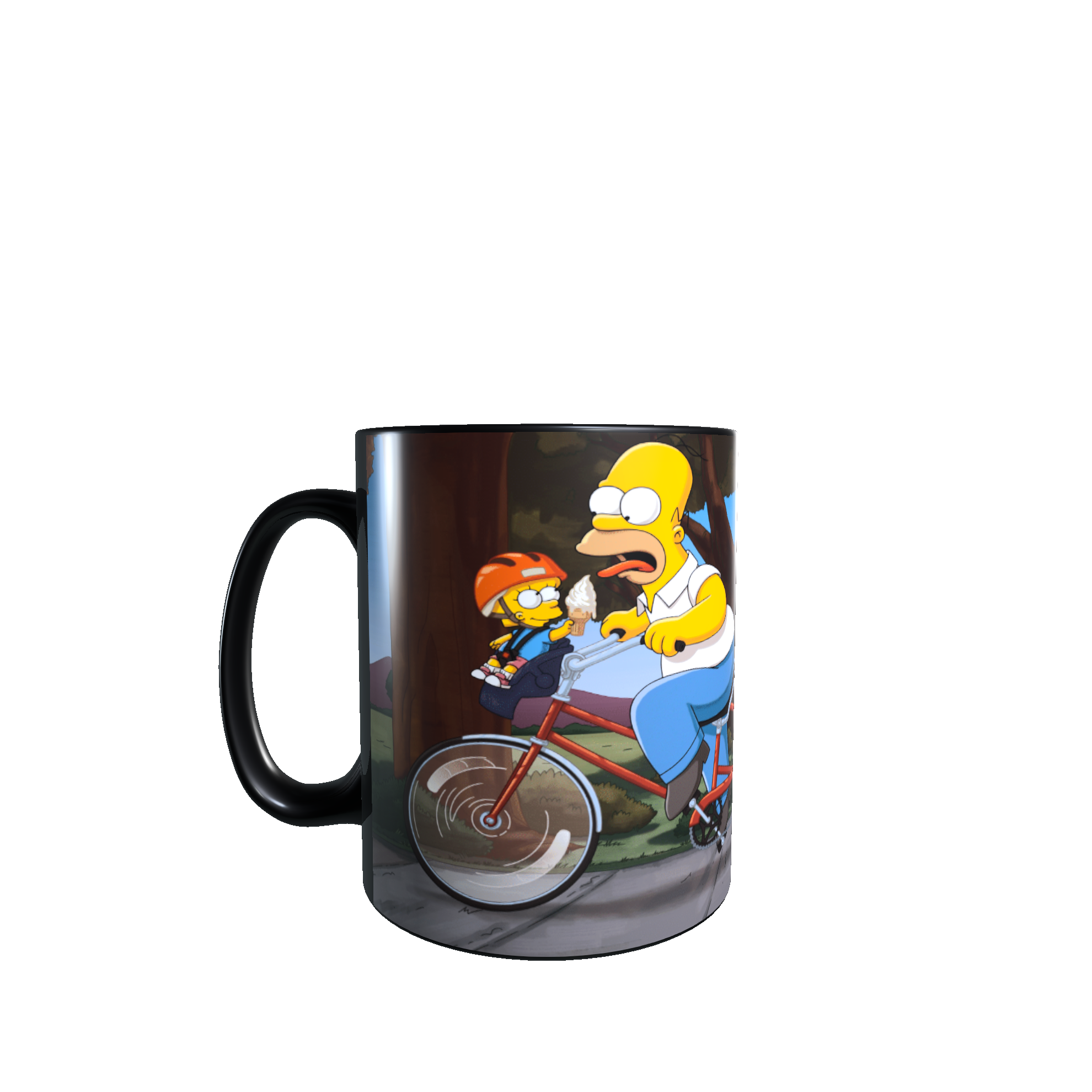 Taza - Tazón MAGICO Cambia Color -  Los Simpson (Bicicleta)