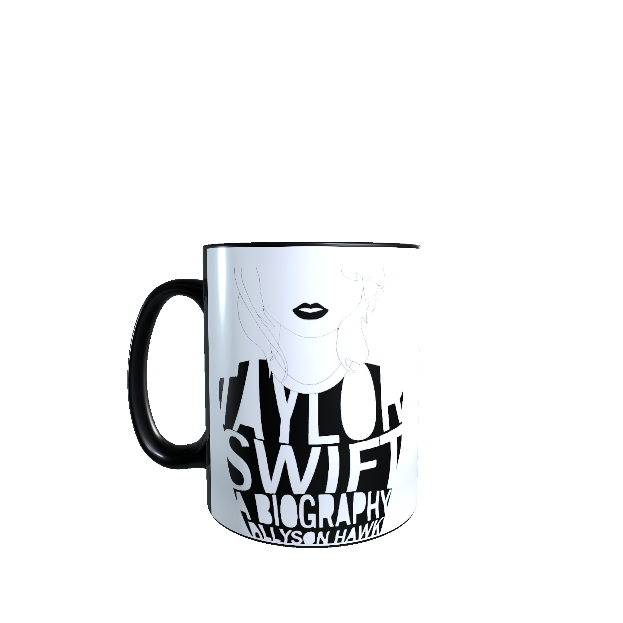Taza  - Tazón MAGICO cambia color / Taylor Swift - Labios Negros