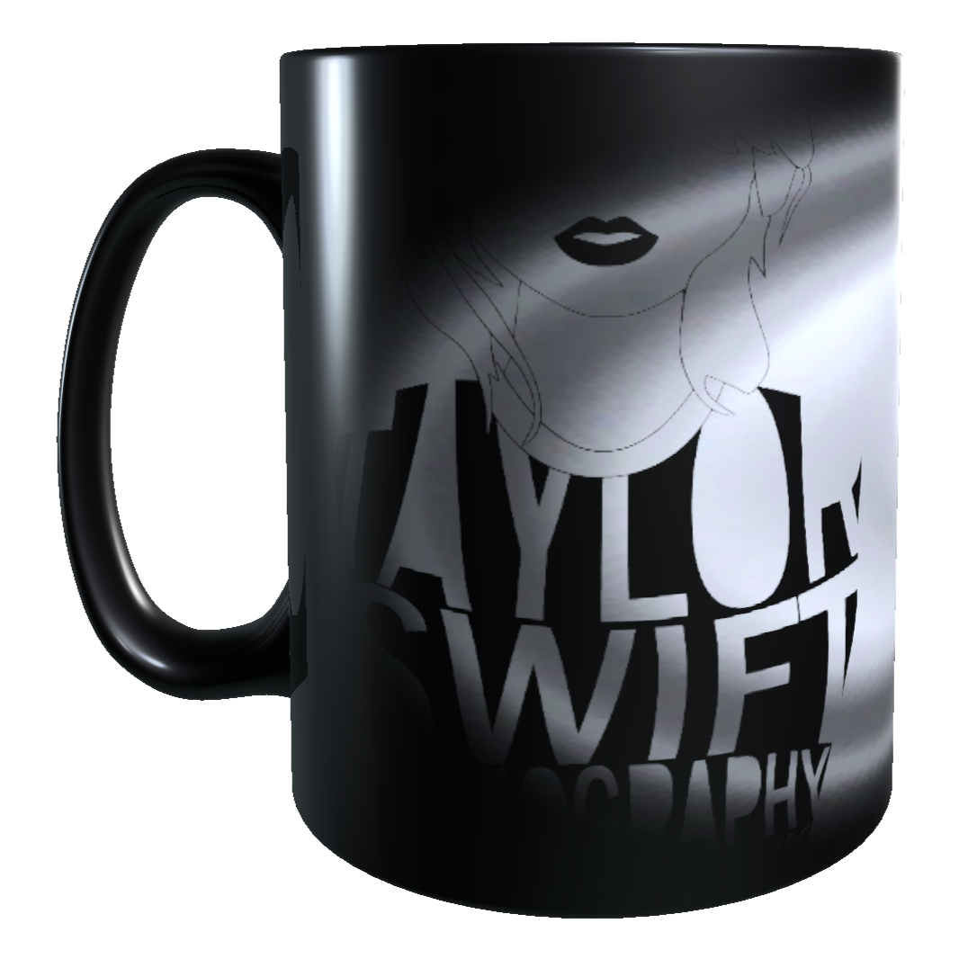 Taza  - Tazón MAGICO cambia color / Taylor Swift - Labios Negros
