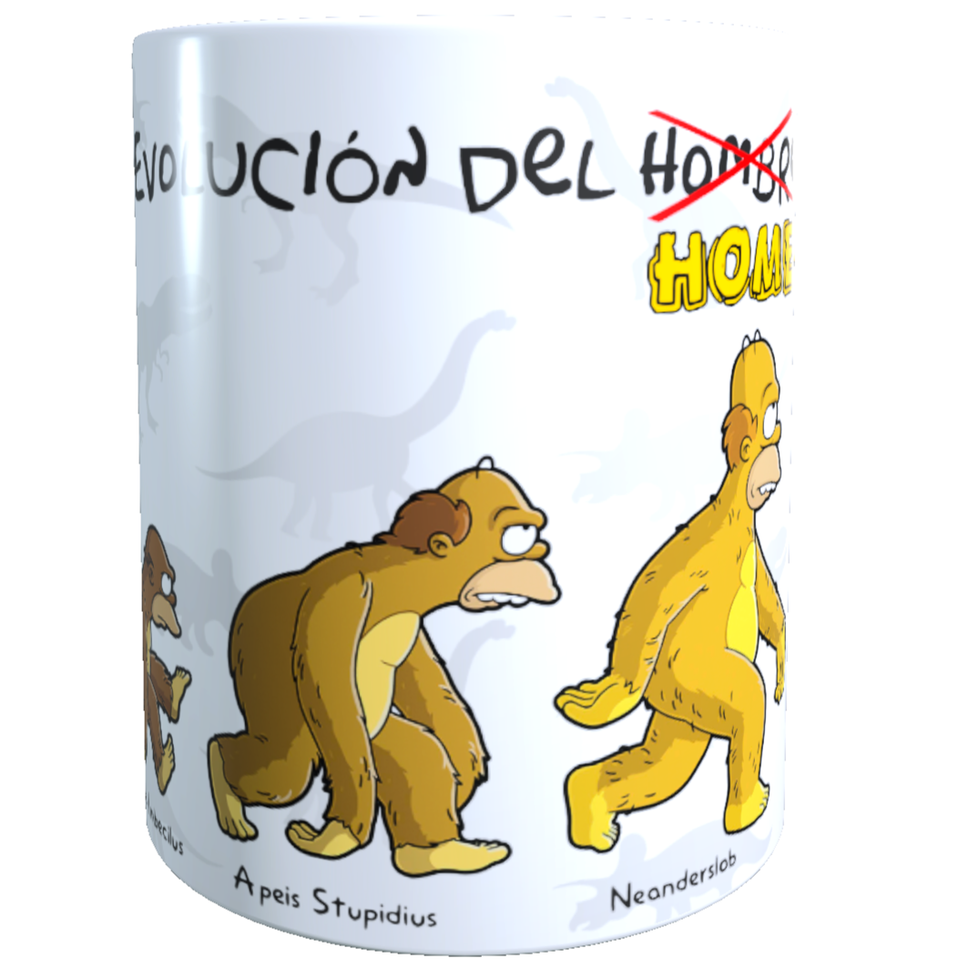 Taza - Tazón Evolución de Homero Simpson - Los SImpson