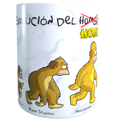 Taza - Tazón Evolución de Homero Simpson - Los SImpson