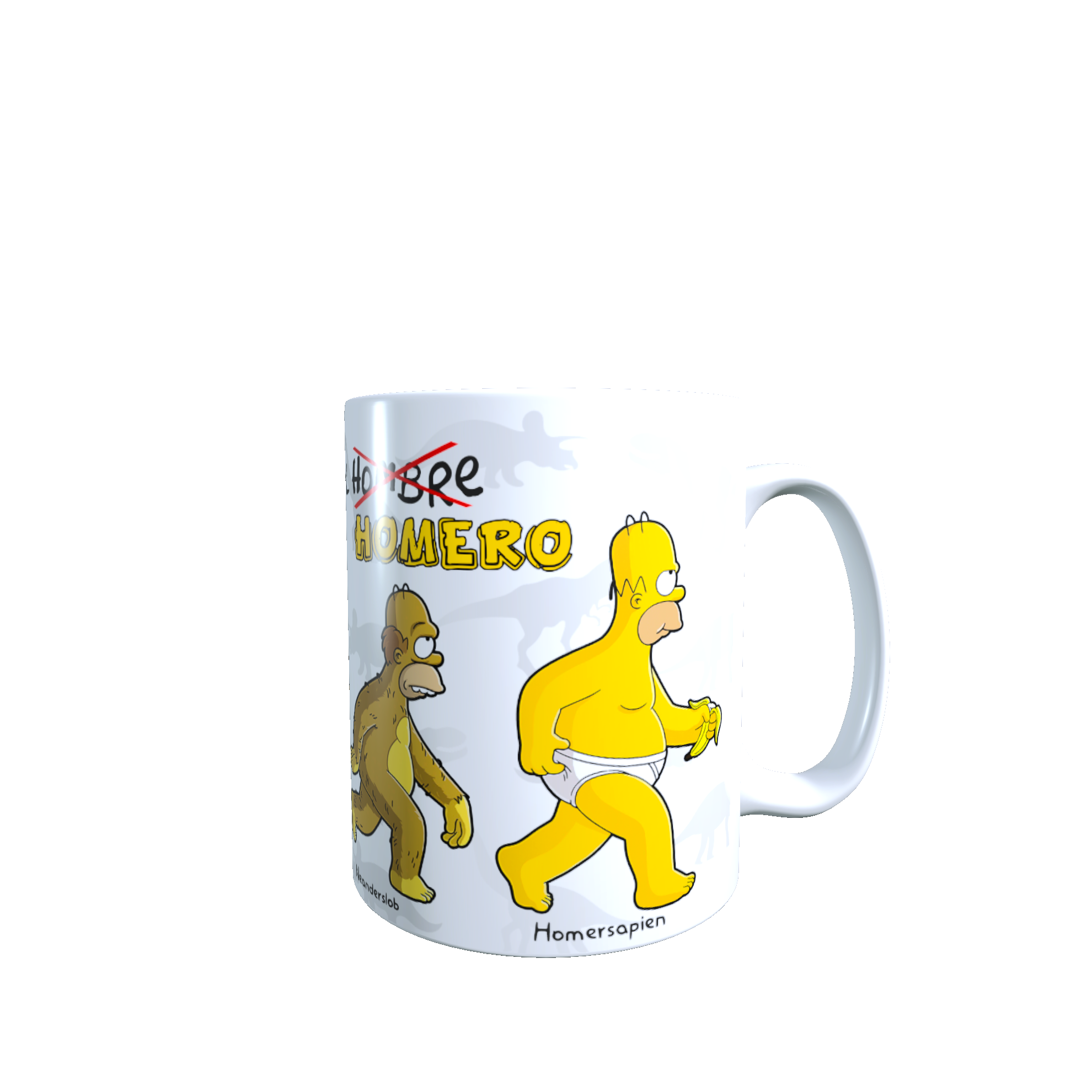 Taza - Tazón Evolución de Homero Simpson - Los SImpson