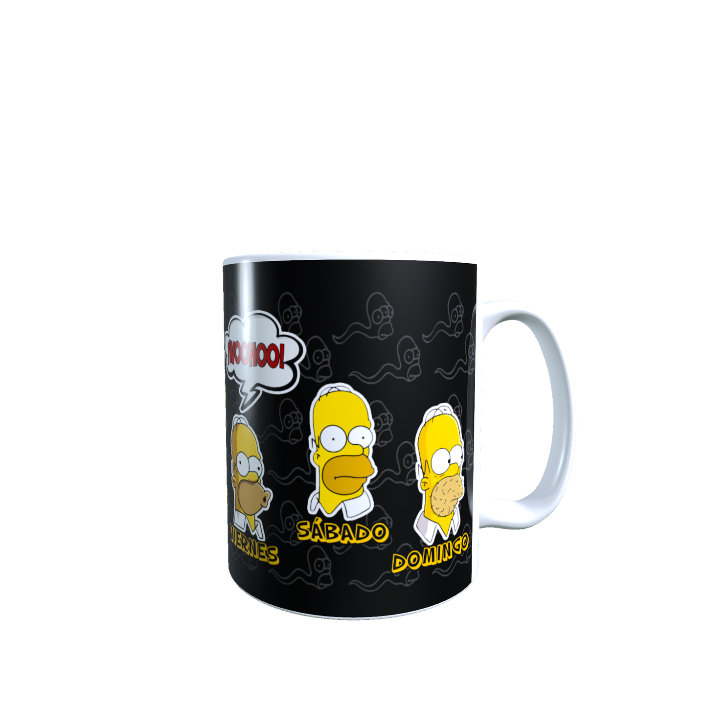 Taza - Tazón Homero Simpson / Los Simpson (DÍAS DE LA SEMANA)