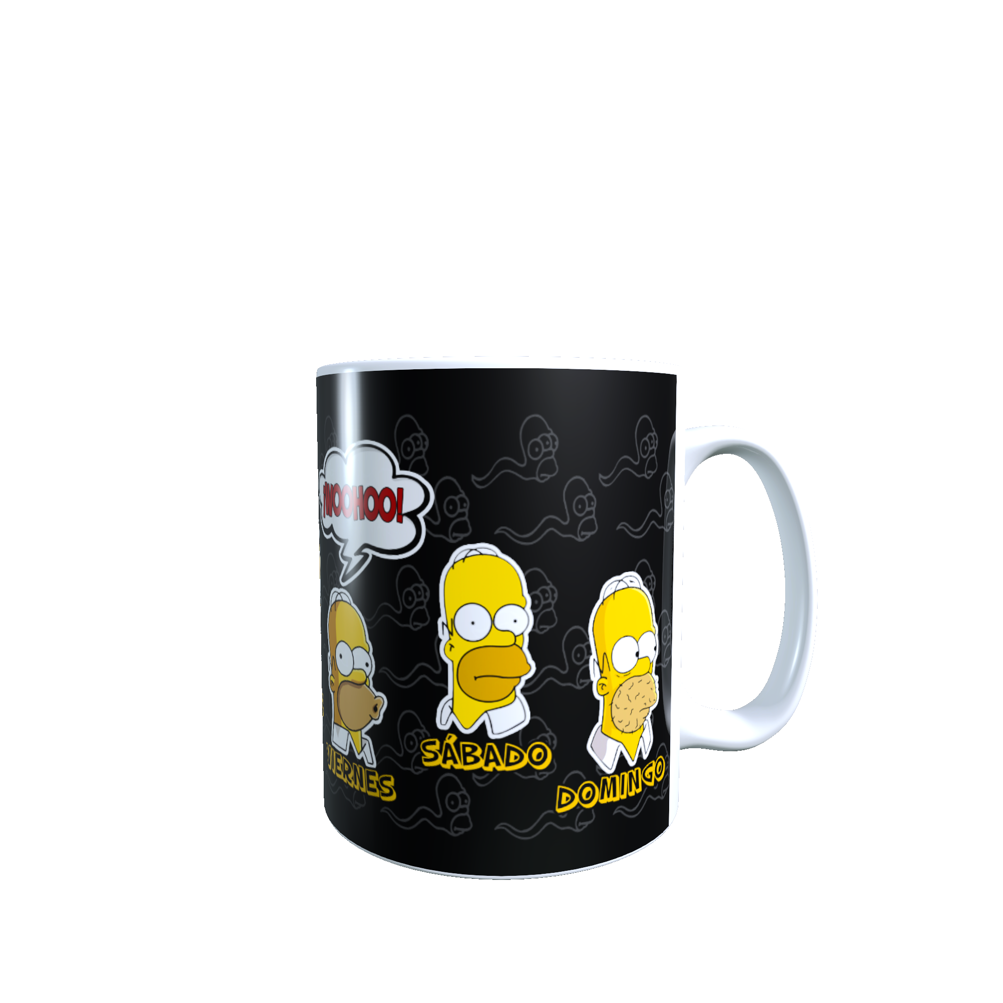 Taza - Tazón Homero Simpson / Los Simpson (DÍAS DE LA SEMANA)