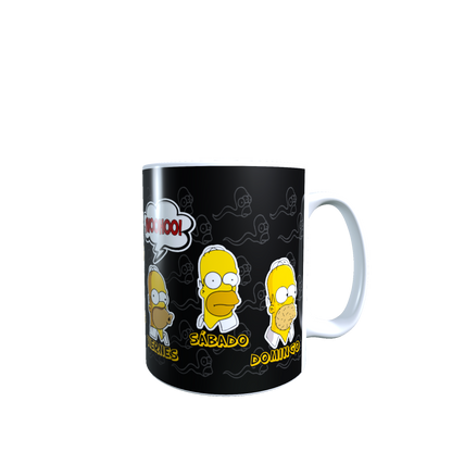 Taza - Tazón Homero Simpson / Los Simpson (DÍAS DE LA SEMANA)