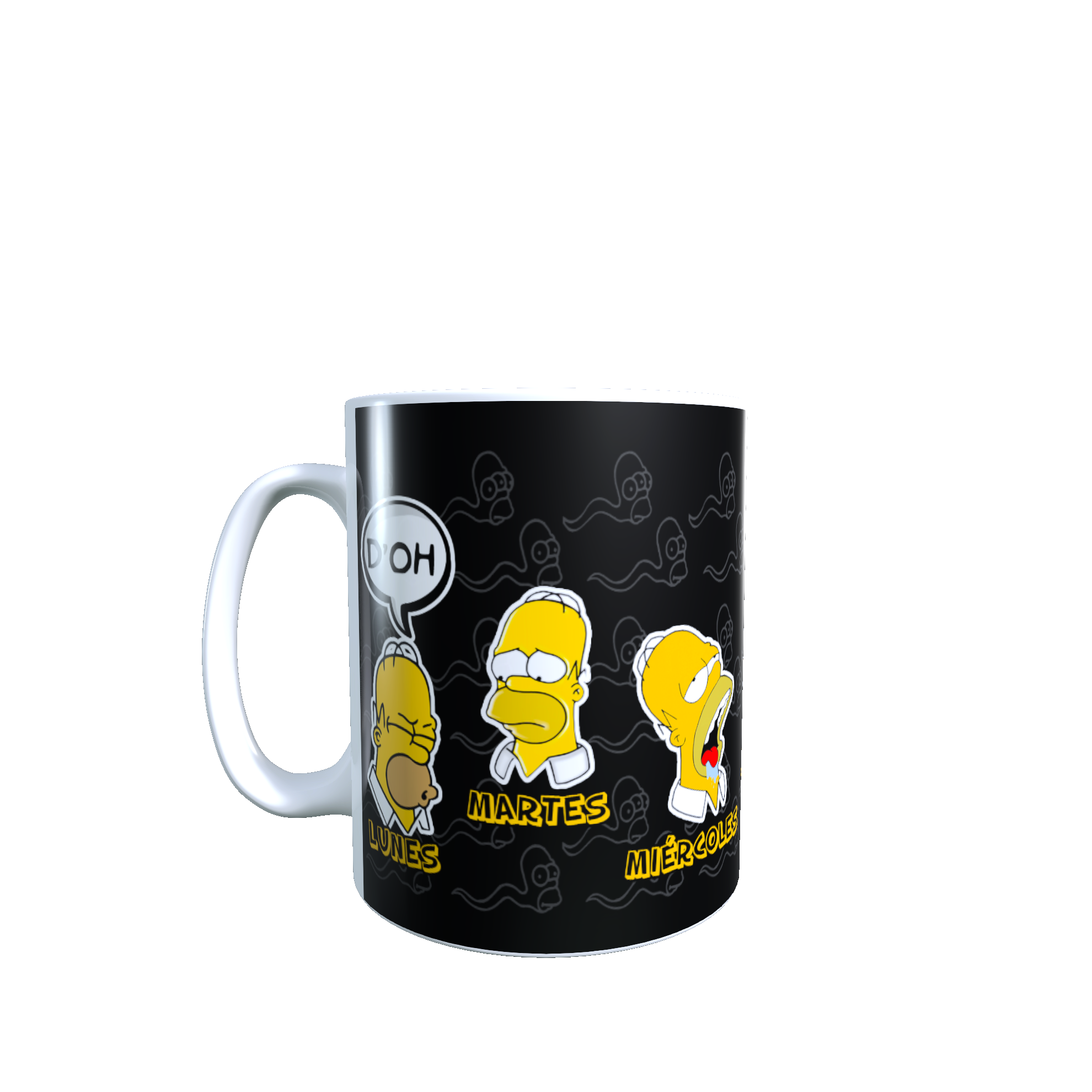 Taza - Tazón Homero Simpson / Los Simpson (DÍAS DE LA SEMANA)
