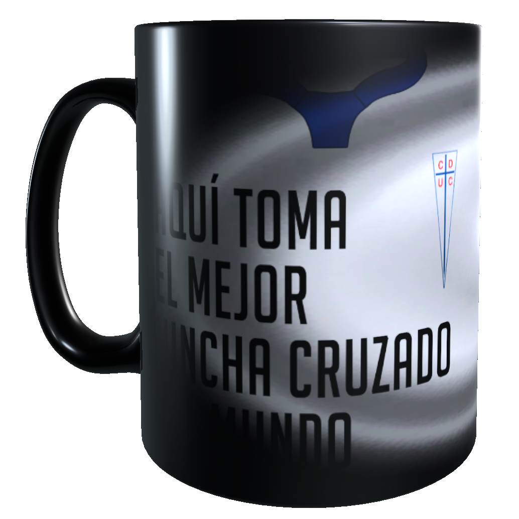 Taza MAGICA Cambia Color / Personalizado con Apellido y Numero, Diseño Universidad Catolica