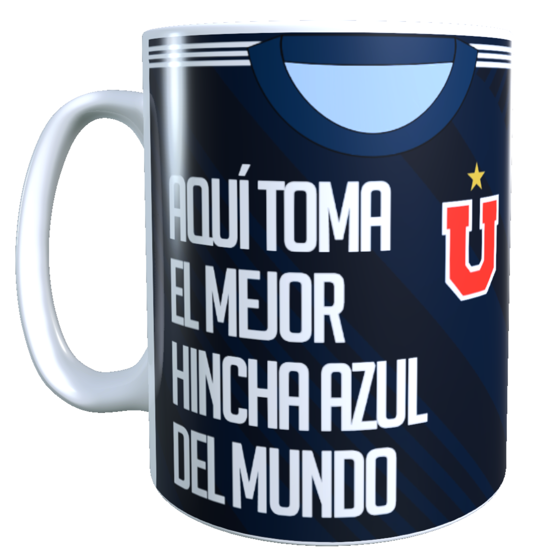 Taza Personalizado con Apellido y Numero, Diseño Universidad de Chile