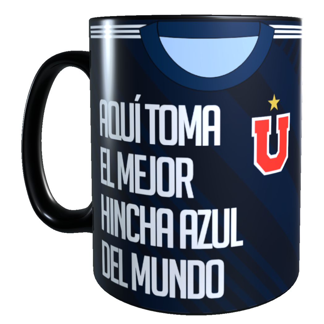 Taza MAGICA Cambia Color / Personalizado con Apellido y Numero Diseño Universidad de Chile