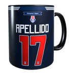 Taza MAGICA Cambia Color / Personalizado con Apellido y Numero Diseño Universidad de Chile