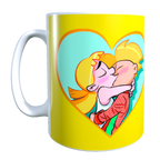 Taza - Tazón Helga Pataki y Arnold Shortman XOXO (Amarillo)