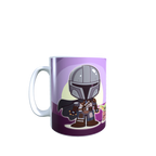 Taza - Tazón The Mandalorian  (Fondo morado) - Star Wars