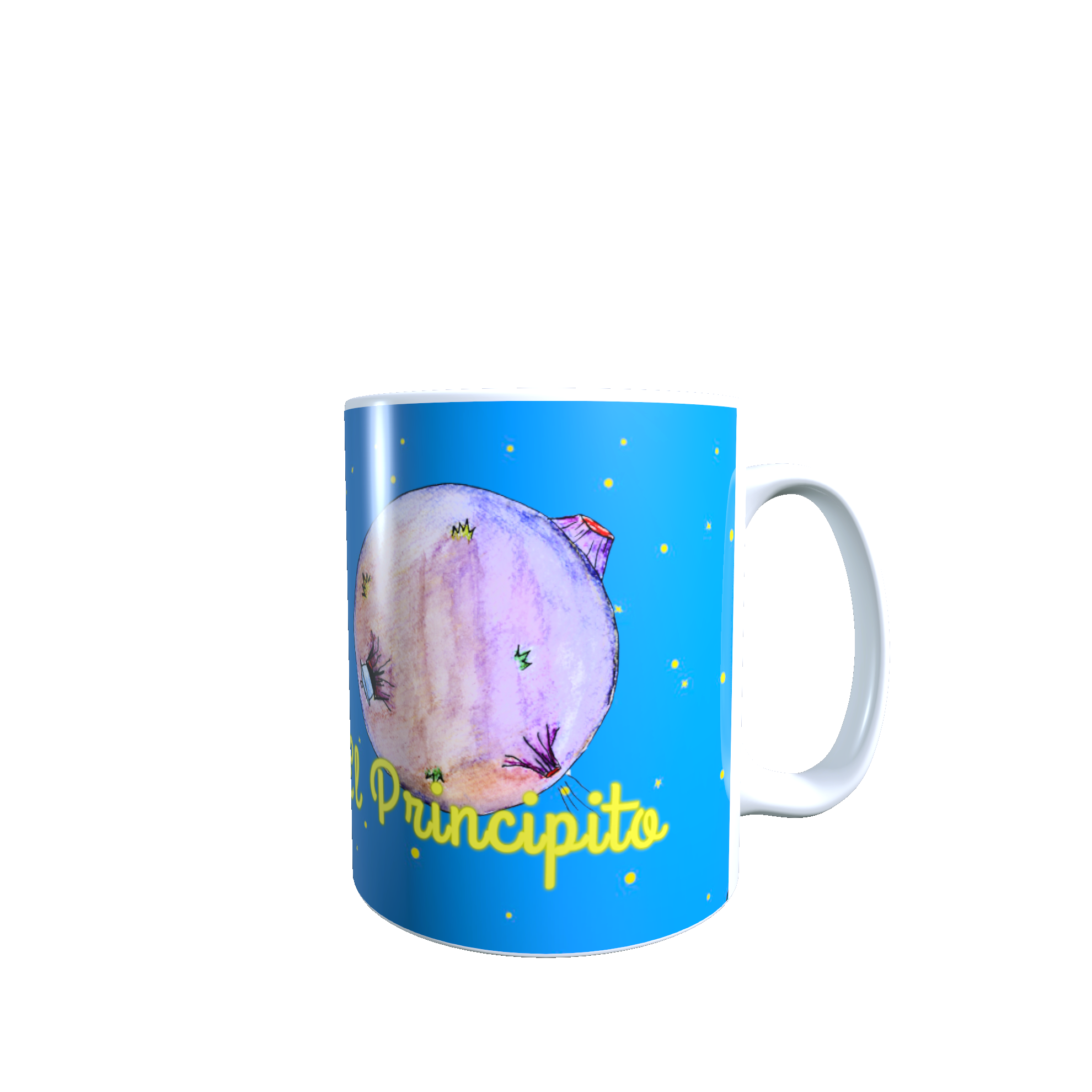 Taza -  Tazón El Principito (fondo celeste)