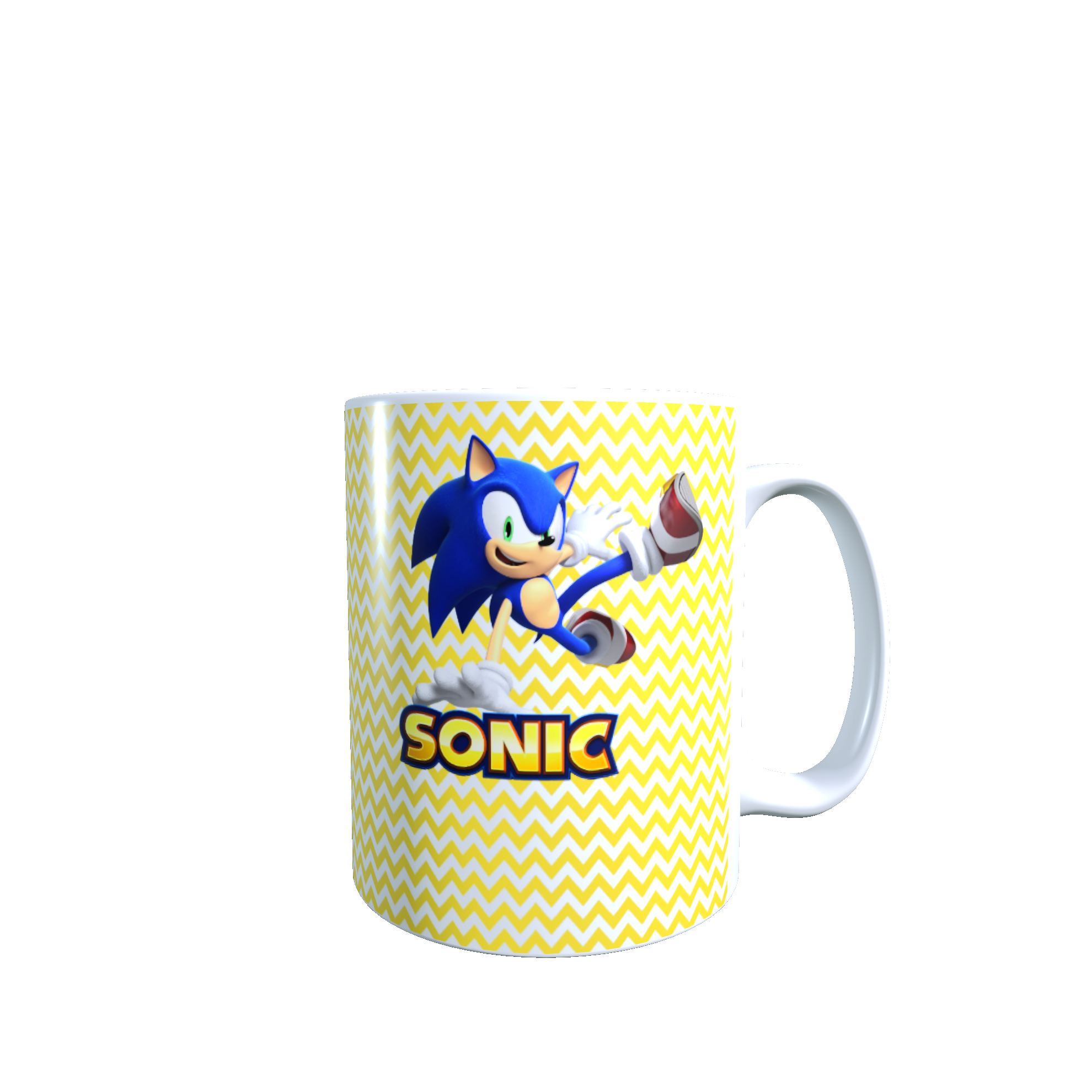 Taza - Tazón Sonic (fondo amarillo)