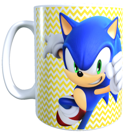 Taza - Tazón Sonic (fondo amarillo)