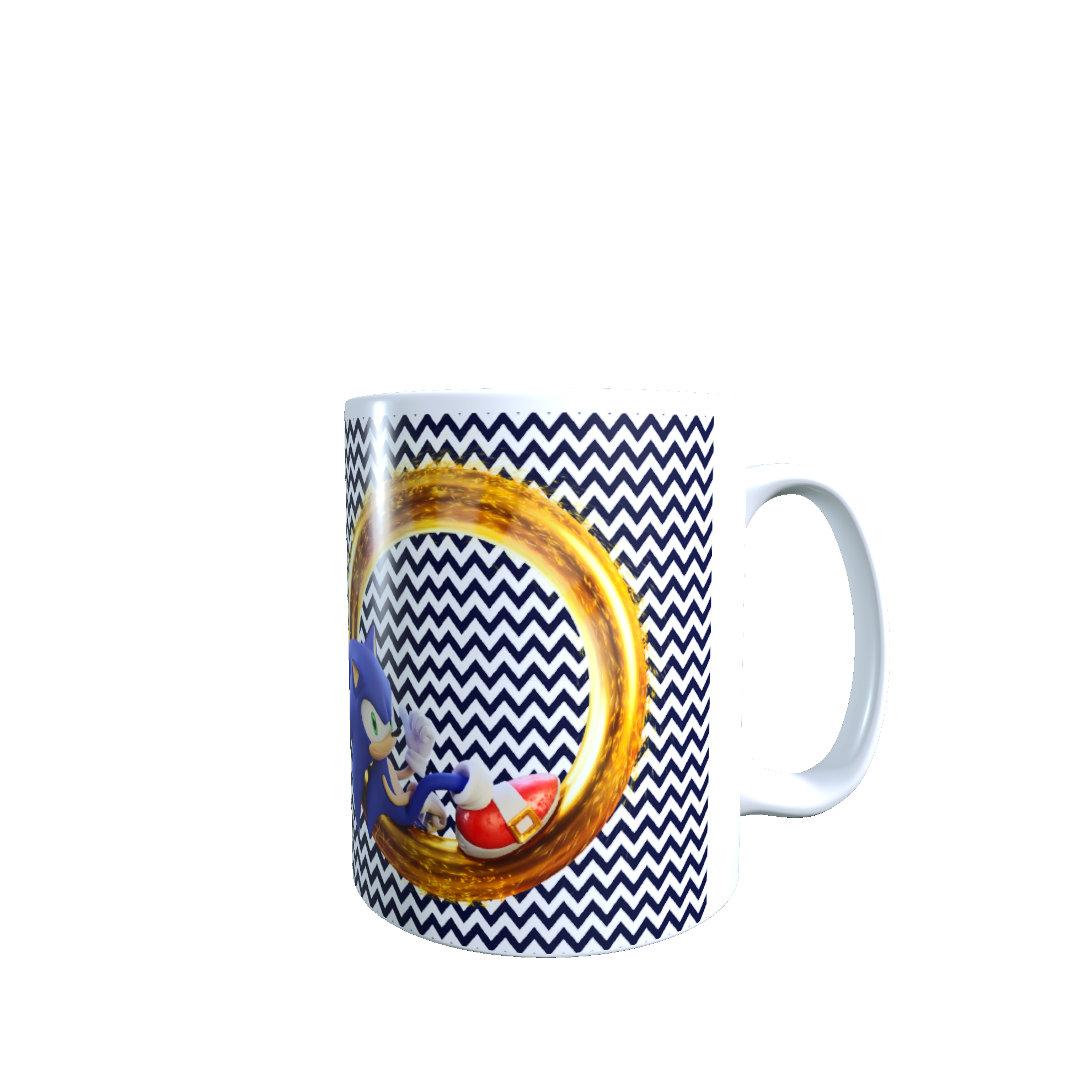 Taza - Tazón Sonic (fondo azul)